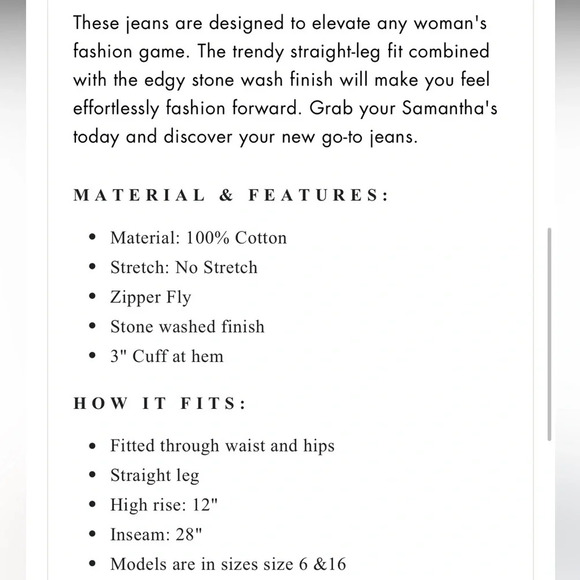 NWT Grace & Emma Straight Leg Distressed Stone Wash Jean Size 18 Gray White - Picture 3 of 13